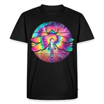 Dragonfly Insect Dragonflies Retro Entomologist Insects - Men's Premium Organic T-Shirt - black - Front - Nico (187cm)