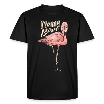 Mama Bird Flamingo Whisperer Mother's Day - Men's Premium Organic T-Shirt - black - Front - Nico (187cm)