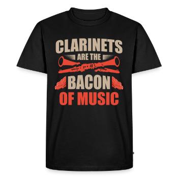 Clarinets are the bacon of the music musician - Men's Premium Organic T-Shirt - black - Front - Nico (187cm)