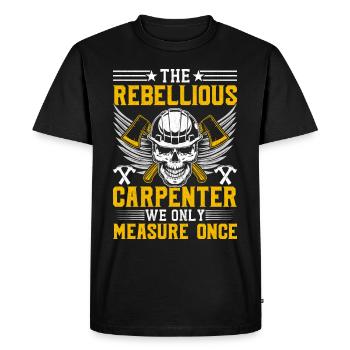 Citation ironique Drôle de dire la vie sarcastique - T-shirt Premium bio Homme - noir - Devant - Nico (187cm)
