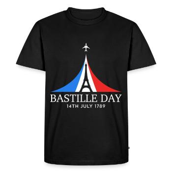 Eiffel Tower Holiday France Paris Souvenir - Men's Premium Organic T-Shirt - black - Front - Nico (187cm)