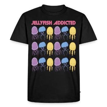 Méduse Accro Mignon Poisson Mer Mer Vie Océan Sous Wa - T-shirt Premium bio Homme - noir - Devant - Nico (187cm)