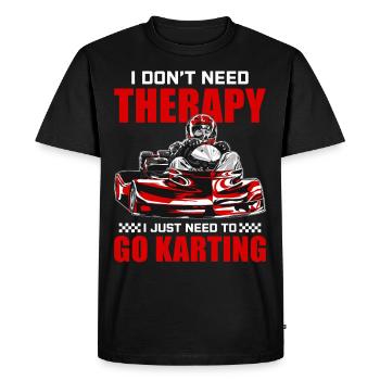 Course de thérapie de karting Piste de karting Rennfa - T-shirt Premium bio Homme - noir - Devant - Nico (187cm)