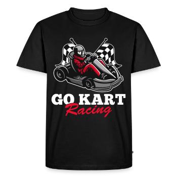 Go-Kart Racing Kart Racer Go-Kart Race Track Race - T-shirt Premium bio Homme - noir - Devant - Nico (187cm)