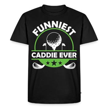 Le caddie le plus drôle de tous les temps Golf Golf - T-shirt Premium bio Homme - noir - Devant - Nico (187cm)