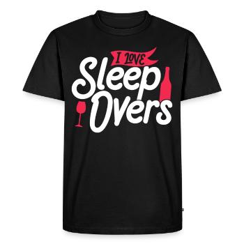 J’adore passer la nuit douce fête - T-shirt Premium bio Homme - noir - Devant - Nico (187cm)
