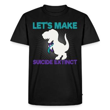 Soins personnels mentaux certifiés suicidaires Prev - T-shirt Premium bio Homme - noir - Devant - Nico (187cm)