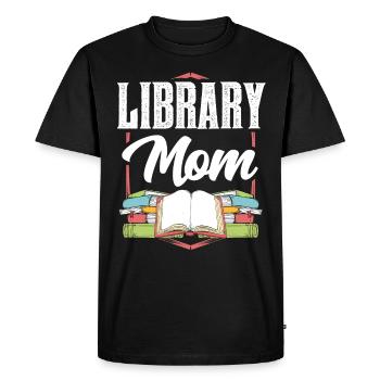 Bibliothèque Maman Bibliothécaire Bibliothécaire Amoureux des livres - T-shirt Premium bio Homme - noir - Devant - Nico (187cm)