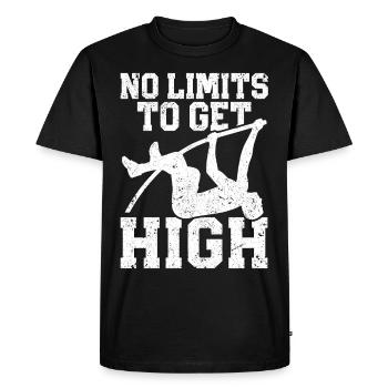 Saut à la perche amusant Saut à la perche - T-shirt Premium bio Homme - noir - Devant - Nico (187cm)