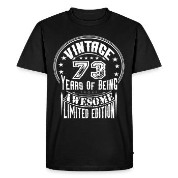 Vintage 73 Years Of Being Awesome Limited Edition - Men's Premium Organic T-Shirt - black - Front - Nico (187cm)