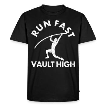 Saut à la perche amusant Saut à la perche - T-shirt Premium bio Homme - noir - Devant - Nico (187cm)