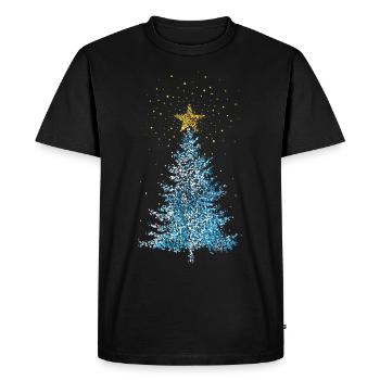 Christmas tree Christmas tree Christmas star stars - Men's Premium Organic T-Shirt - black - Front - Nico (187cm)