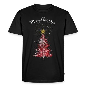 Merry Christmas Christmas Tree Christmas Tree - Men's Premium Organic T-Shirt - black - Front - Nico (187cm)