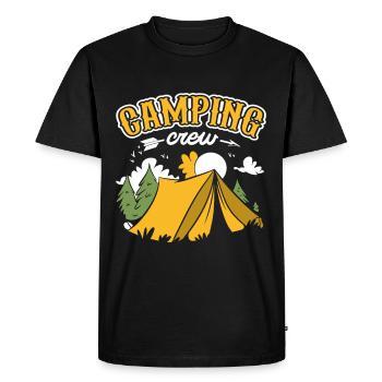 Camping Crew Wilderness Nature Outdoor Campfire - Men's Premium Organic T-Shirt - black - Front - Nico (187cm)