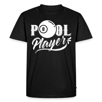 Pool Player Billiard Billiard Lovers - Men's Premium Organic T-Shirt - black - Front - Nico (187cm)