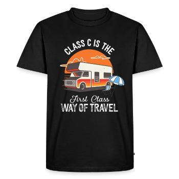 Citation drôle de camping-car de classe C Camping - T-shirt Premium bio Homme - noir - Devant - Nico (187cm)
