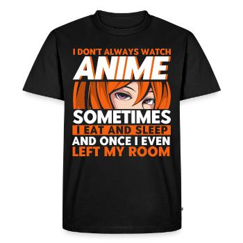 Je ne regarde pas toujours l’anime - T-shirt Premium bio Homme - noir - Devant - Nico (187cm)