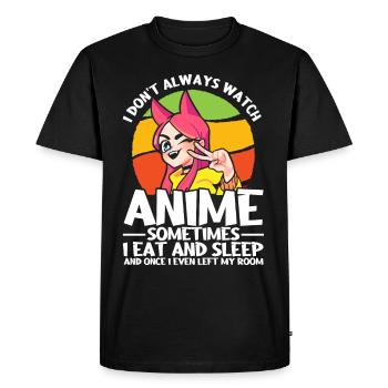 Je ne regarde pas toujours l’anime - T-shirt Premium bio Homme - noir - Devant - Nico (187cm)