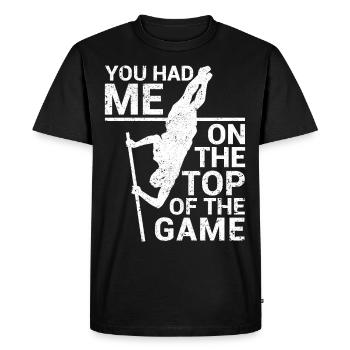 Saut à la perche amusant Saut à la perche - T-shirt Premium bio Homme - noir - Devant - Nico (187cm)