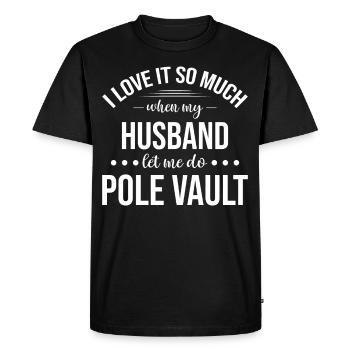Drôle de saut à la perche Femme saut à la perche - T-shirt Premium bio Homme - noir - Devant - Nico (187cm)