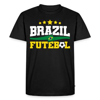 Équipe du Brésil de football Futebal - T-shirt Premium bio Homme - noir - Devant - Nico (187cm)