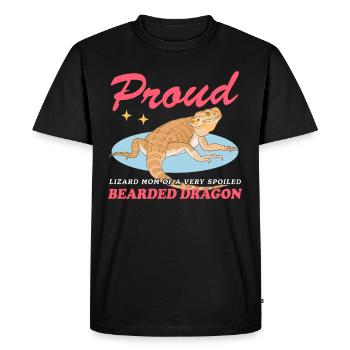 Bearded Dragon Mom Bearded Dragon Reptiles Gift - T-shirt Premium bio Homme - noir - Devant - Nico (187cm)