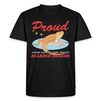 Bearded Dragon Dad Bearded Reptiles Cadeau - T-shirt Premium bio Homme - noir - Devant - Nico (187cm)