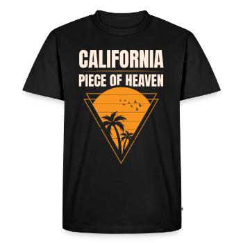 Californie Morceau de Paradis Amérique Californie - T-shirt Premium bio Homme - noir - Devant - Nico (187cm)