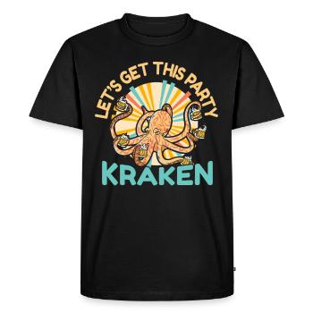 Octopus Octopus Sea Tentacle Octopus Octopus Octopus - Men's Premium Organic T-Shirt - black - Front - Nico (187cm)