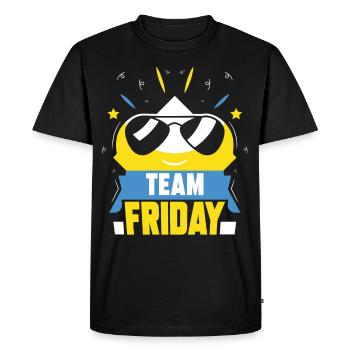 Team Friday Humor Sarcastic Finally Weekend - Men's Premium Organic T-Shirt - black - Front - Nico (187cm)
