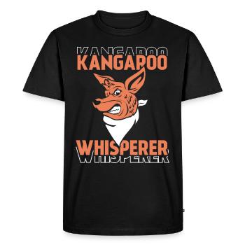 Kangourou Whisperer Animal Kangourou Kangourou - T-shirt Premium bio Homme - noir - Devant - Nico (187cm)
