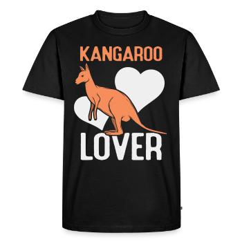 Amoureux des kangourous Australie Kangourous animaux - T-shirt Premium bio Homme - noir - Devant - Nico (187cm)