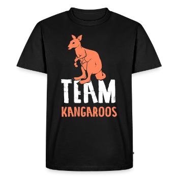 Team Kangaroos Animal Australia Lovers Kangaroo - Men's Premium Organic T-Shirt - black - Front - Nico (187cm)