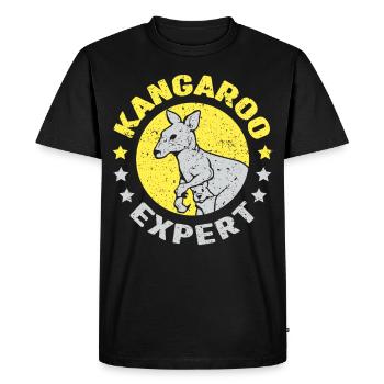 Kangourou Expert Animal Kangourous Amoureux - T-shirt Premium bio Homme - noir - Devant - Nico (187cm)