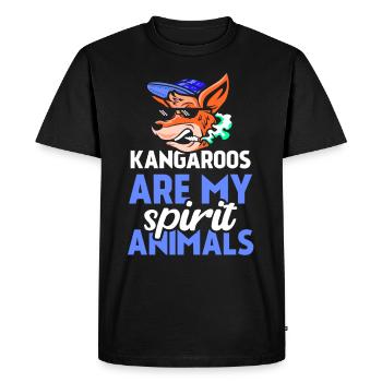 Kangaroos are my favorite animals animal kangaroo - Men's Premium Organic T-Shirt - black - Front - Nico (187cm)