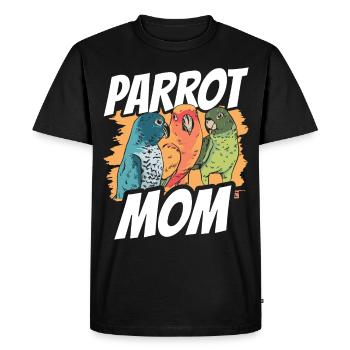 Perroquet Mama Animal mignon Perroquet - T-shirt Premium bio Homme - noir - Devant - Nico (187cm)