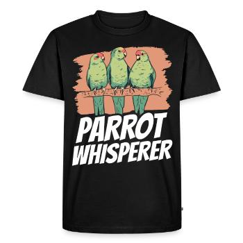 Parrot Whisperer Parrot Whisperer Parrot Sweet - Men's Premium Organic T-Shirt - black - Front - Nico (187cm)