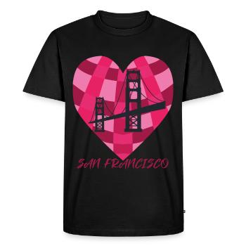 J’adore les souvenirs Golden Gate Brid de San Francisco - T-shirt Premium bio Homme - noir - Devant - Nico (187cm)