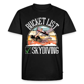 Parachute parachutiste parachutiste - T-shirt Premium bio Homme - noir - Devant - Nico (187cm)