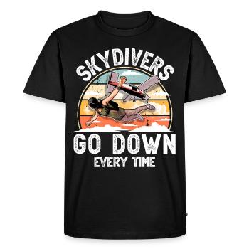 Parachute parachutiste parachutiste - T-shirt Premium bio Homme - noir - Devant - Nico (187cm)