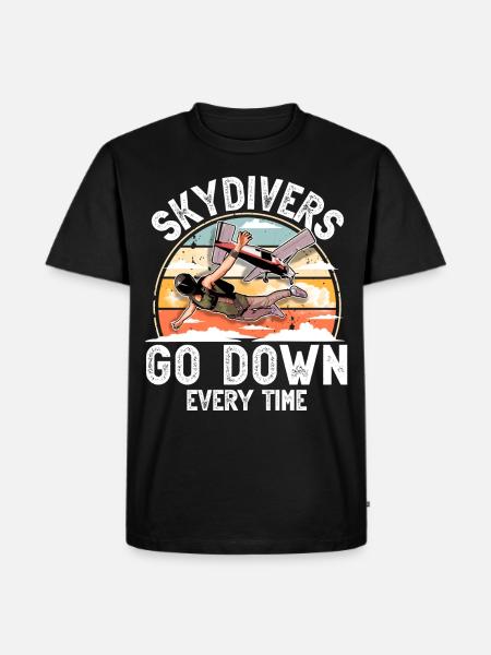 Skydiving Parachuting Parachute - Men's Premium Organic T-Shirt - black