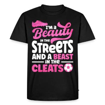 At A Beauty In The Streets and A Beast In The - Men's Premium Organic T-Shirt - black - Front - Nico (187cm)