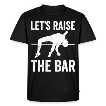 Drôle de saut à la perche Saut à la perche - T-shirt Premium bio Homme - noir - Devant - Nico (187cm)