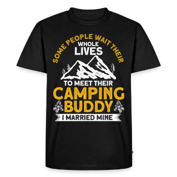 Cool Camping Buddies Gift Camping Buddy - Men's Premium Organic T-Shirt - black - Front - Nico (187cm)