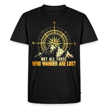 Not All Those Who Wander Are Lost - Men's Premium Organic T-Shirt - black - Front - Nico (187cm)