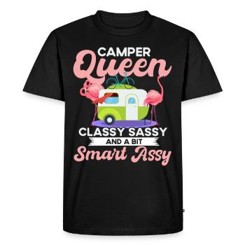 Camper Queen Classy Sassy Et Un peu Smart Assy - T-shirt Premium bio Homme - noir - Devant - Nico (187cm)