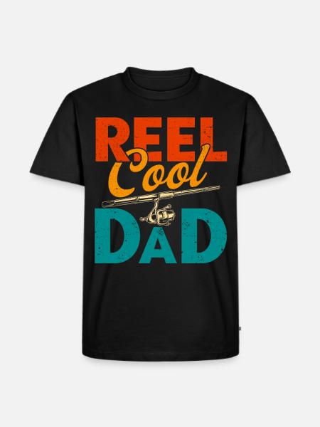 Reel Cool Dad Fishing Father - Men's Premium Organic T-Shirt - black