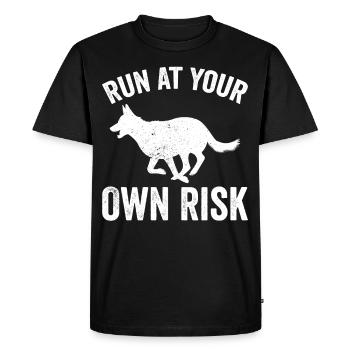 Police Officer Police Dog - Men's Premium Organic T-Shirt - black - Front - Nico (187cm)