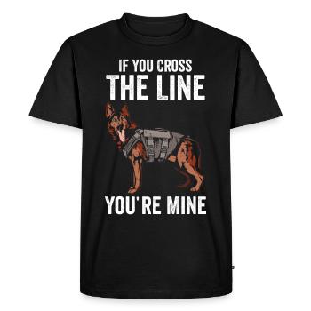 Police Officer Police Dog - Men's Premium Organic T-Shirt - black - Front - Nico (187cm)