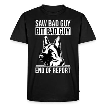 Police Officer Police Dog - Men's Premium Organic T-Shirt - black - Front - Nico (187cm)